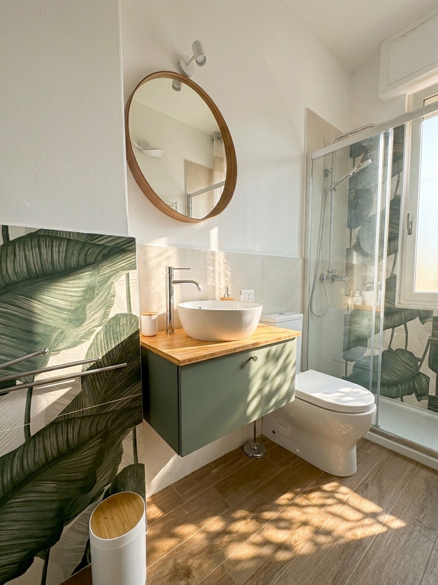 Bagno moderno con doccia